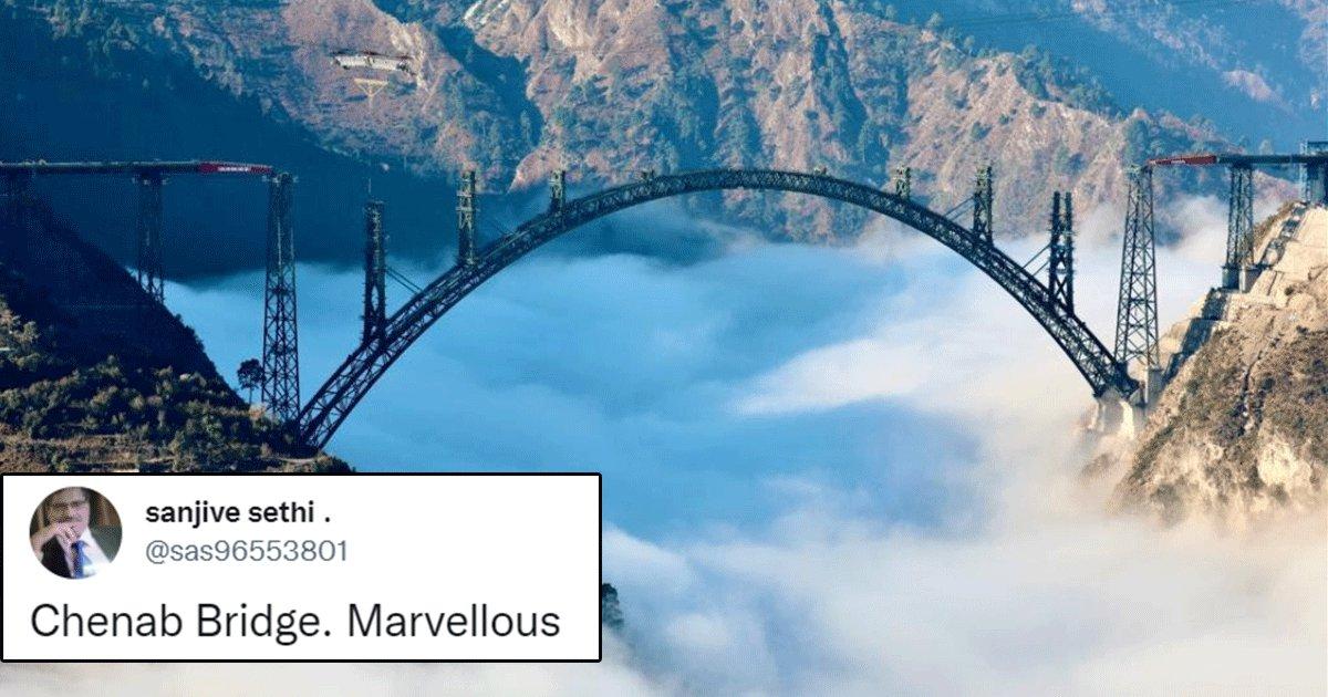Twitterati Can’t Get Over The Stunning Photos Of Chenab Bridge In Jammu & Kashmir