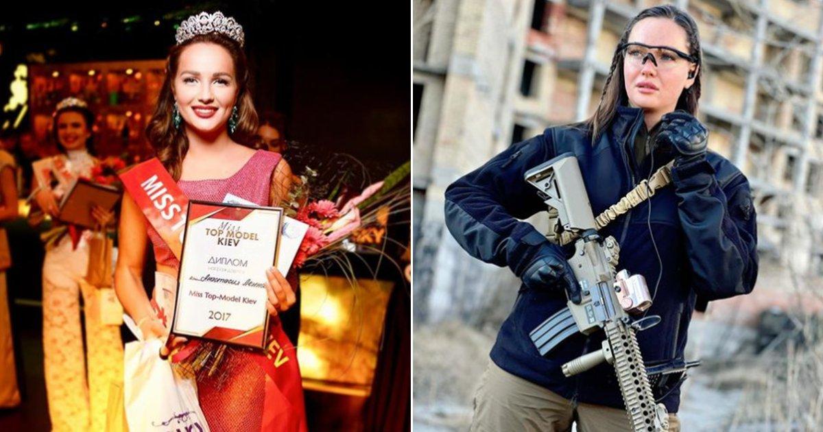 Former Miss Ukraine Anastasia Lenna Joins Fight Against Russian Forces