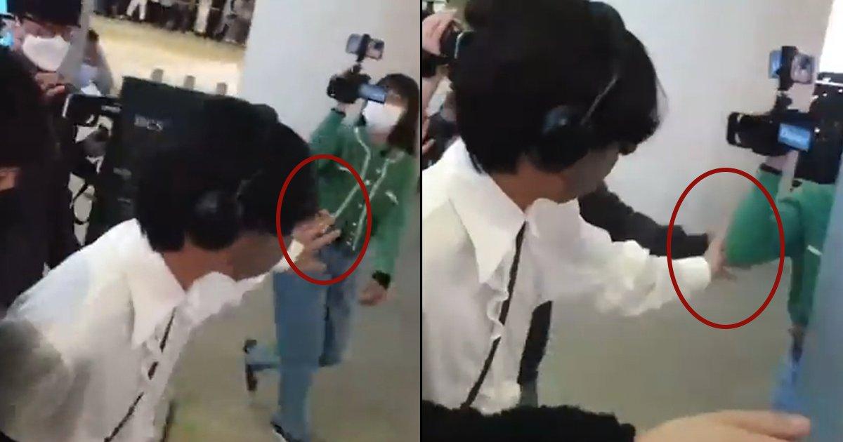 Video Of BTS V Saving A Journalist From Bumping Into A Pillar Goes Viral, Wins Over ARMY, Again