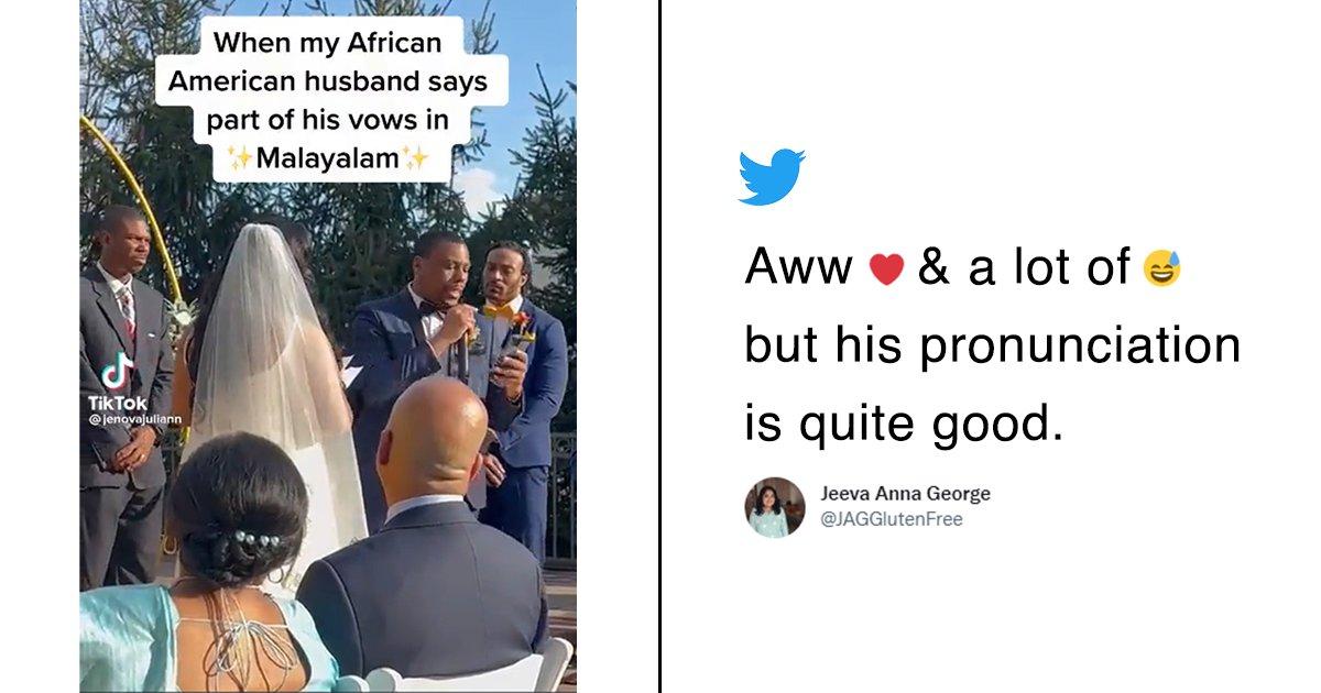 This American Man Reciting His Wedding Vows In Malayalam Is Winning Hearts