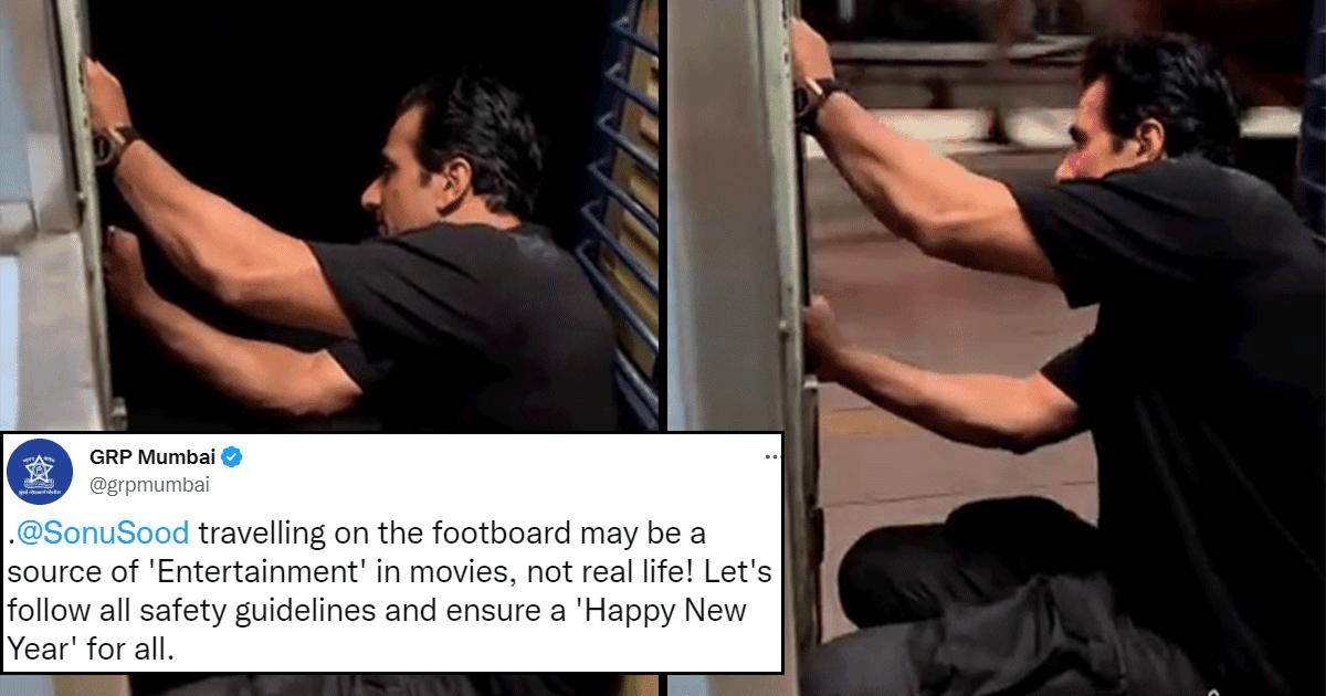 Sonu Sood Lands In A Soup For Sitting At The Door Of A Moving Train, Internet Calls It ‘Dangerous’