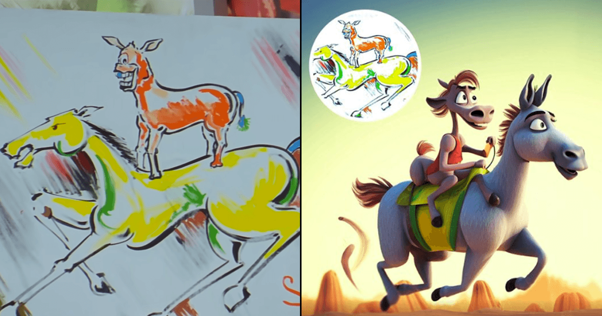 This AI Generated Replica Of Majnu Bhai’s Painting From ‘Welcome’ Is Straight Out Of A Pixar Movie