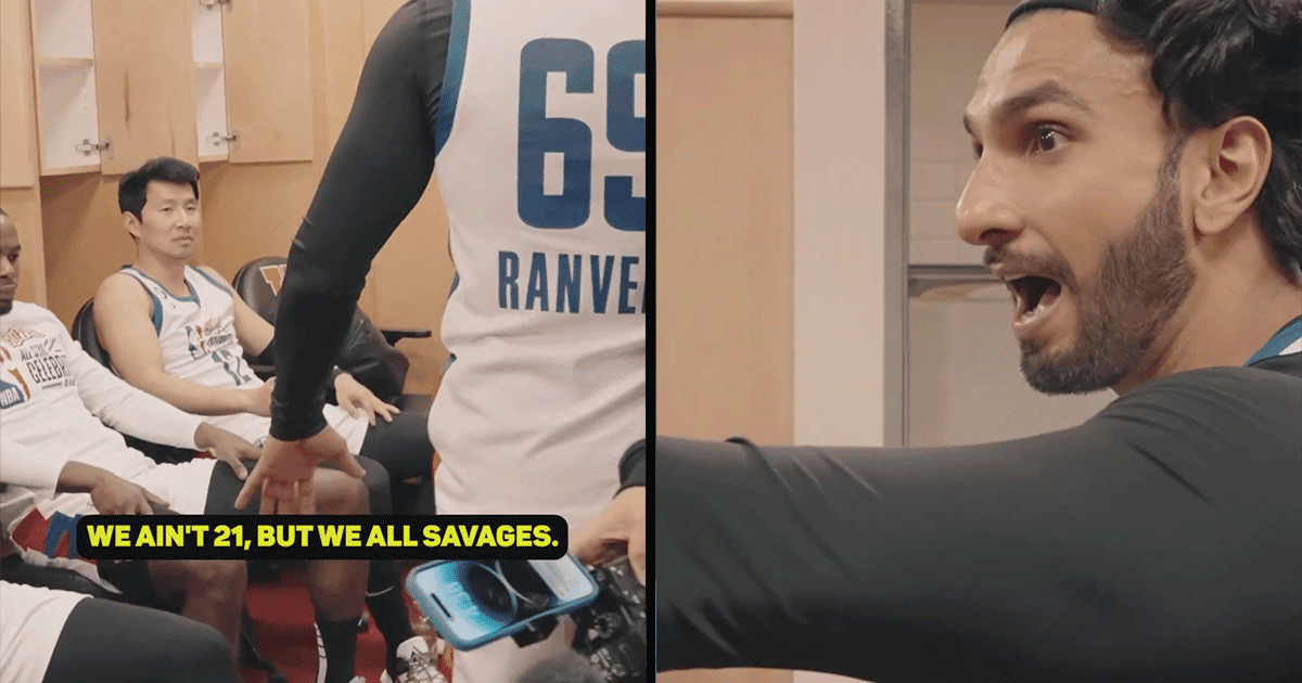 Cringe Video Of Ranveer Singh Being His Usual Self And Rapping At NBA Is Giving Desis A Hard Time