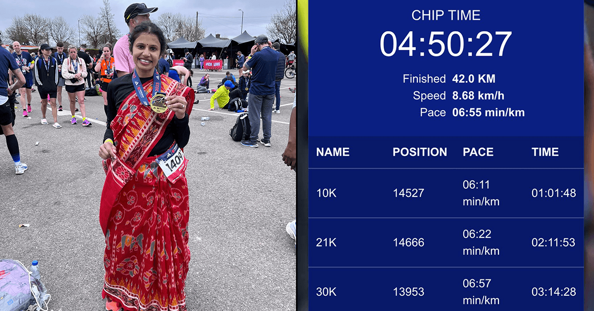 Indian-Origin Woman Runs 42.5 Km In UK Marathon While Wearing A Saree