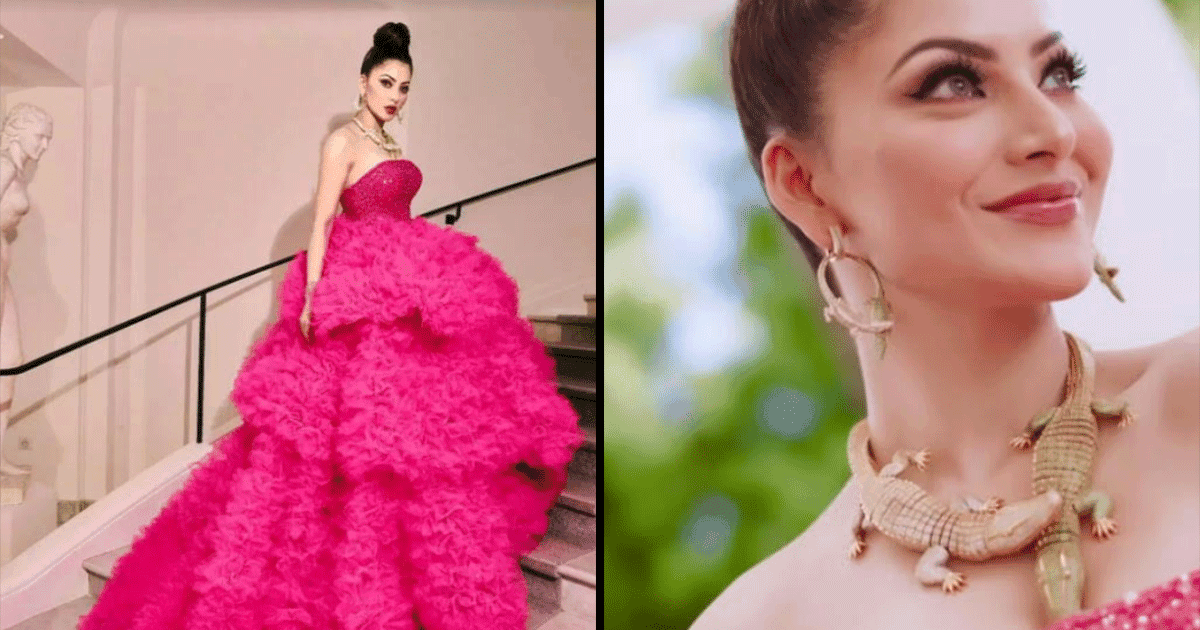 Urvashi Rautela Sporting A Crocodile Necklace At  Cannes Is Giving Us Heebie-Jeebies