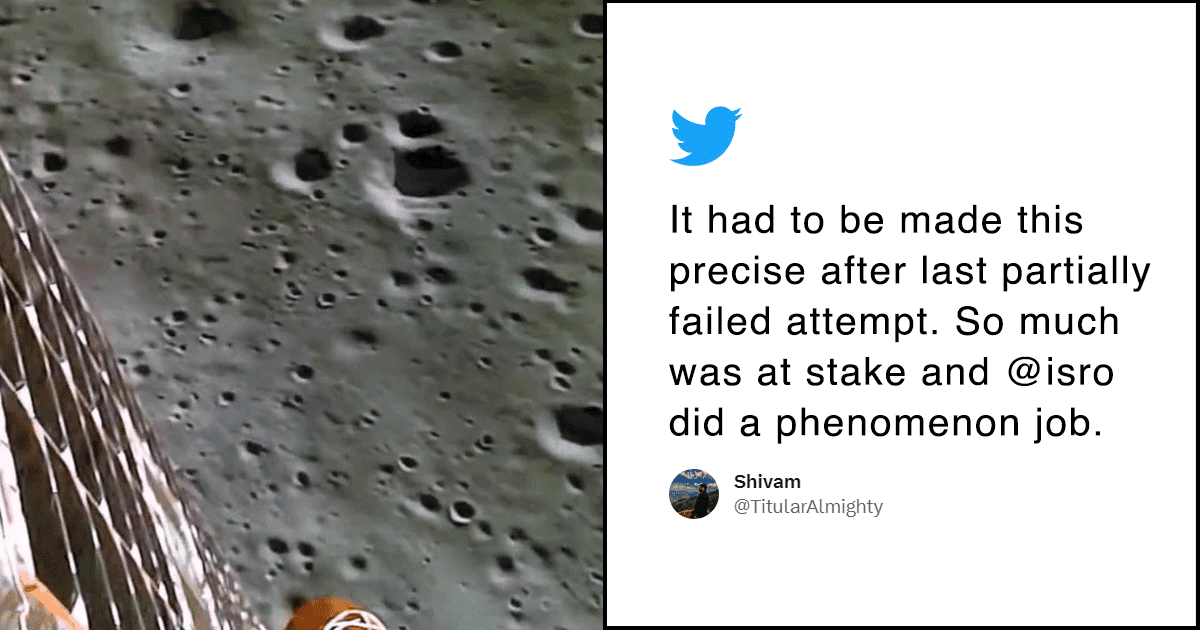 This Clip Of The Moon’s Surface Chandrayaan-3 Took Right Before Landing Is Mesmerising
