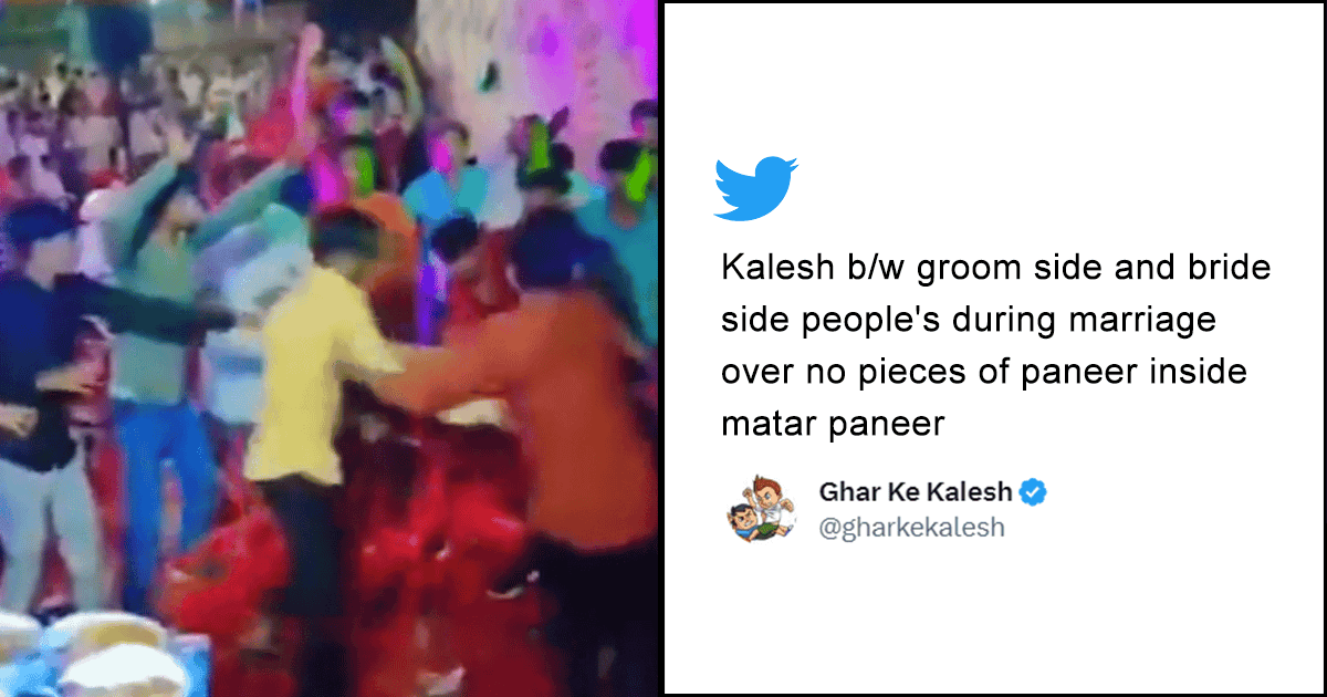 Wedding Guests Threw Chairs Cos There Was No Paneer In Matar Paneer. Welcome To India