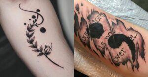 40+ Semicolon Tattoo Designs for Men: Turning Pain into Inked Power
